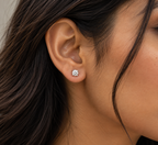 Sterling Silver 5mm Cubic Zirconia Stud Earrings