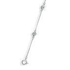 Genuine Sterling Silver Clear Cubic Zirconia Bracelet