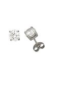 Sterling Silver 6mm Cubic Zirconia Stud Earrings