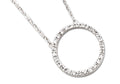 Sterling Silver Circle of Life Necklace with Cubic Zirconia