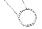 Sterling Silver Circle of Life Necklace with Cubic Zirconia