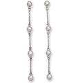 Genuine Sterling Silver Clear Cubic Zirconia Dangle Earrings