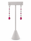 Pear-Shaped Cubic Zirconia Drop Earrings in Sterling Silver