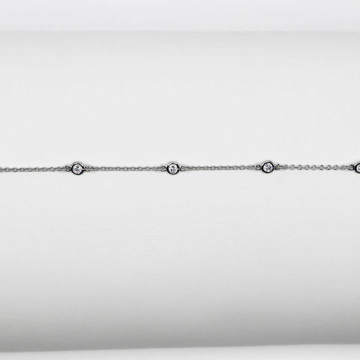 Genuine Sterling Silver Clear Cubic Zirconia Bracelet