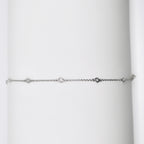 Genuine Sterling Silver Clear Cubic Zirconia Bracelet