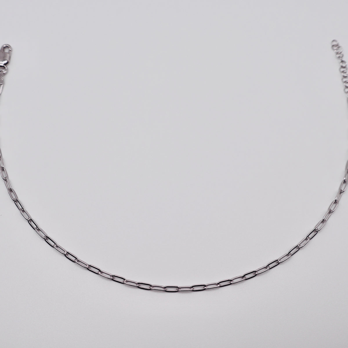 Genuine Sterling Silver Paperclip 9"+ 1" ext Anklet
