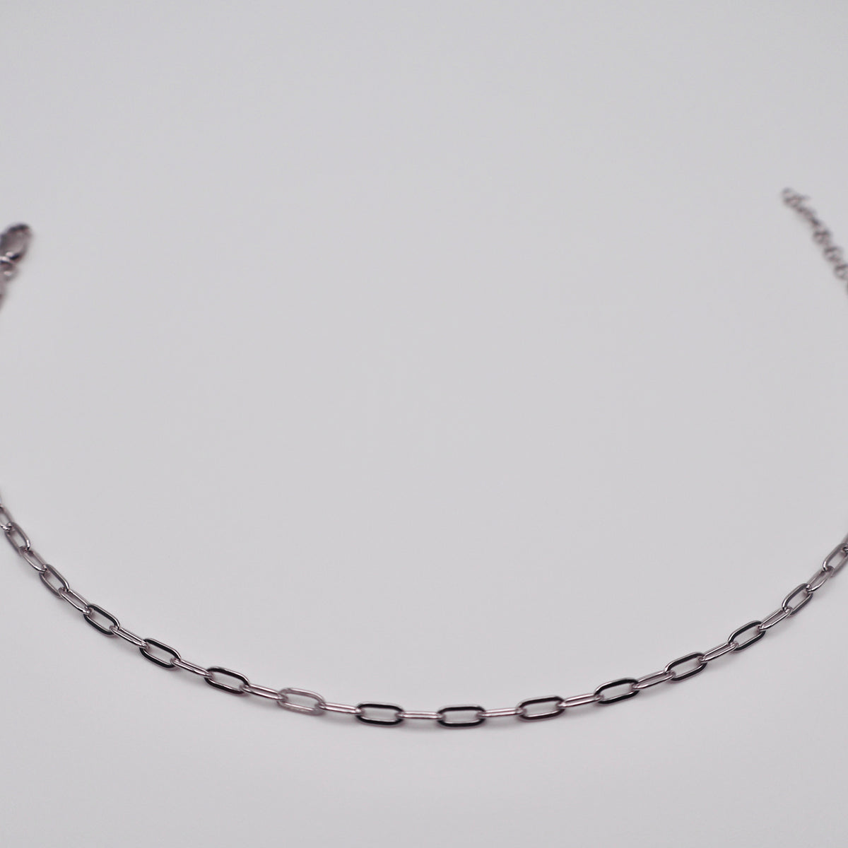 Genuine Sterling Silver Paperclip 9"+ 1" ext Anklet