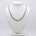 Rhodium Plated Stainless Steel 3 MM Rope Link Chain Necklace - 18"