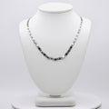 Rhodium Plated Stainless Steel 3 MM Diamond Cut Valentino Link Chain Necklace - 20"