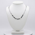Rhodium Plated Stainless Steel 3 MM Diamond Cut Valentino Link Chain Necklace - 20"