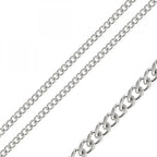 Rhodium Plated Stainless Steel 6 MM Curb Link Chain Necklace - 20"