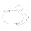 925 Sterling Silver Cubic Zirconia Heart & Arrow Clone Ring Bracelet