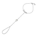 925 Sterling Silver Cubic Zirconia Heart Love Clone Ring Bracelet
