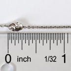 Sterling Silver Moon Cut Necklace with Rhodium Finish
