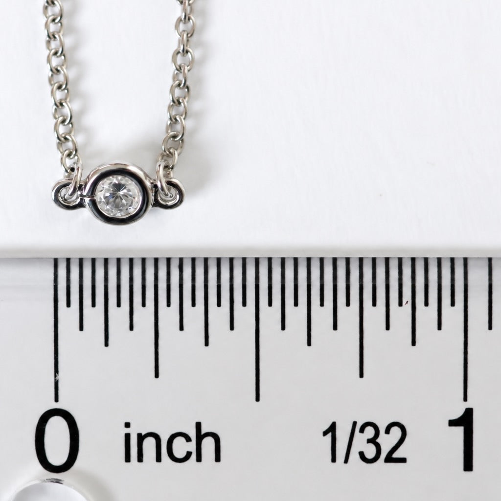 Sterling Silver Cubic Zirconia Station Chain Necklace