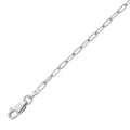 Genuine Sterling Silver Paperclip 9"+ 1" ext Anklet