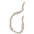 Sterling Silver Two-Tone Cubic Zirconia Station Bracelet